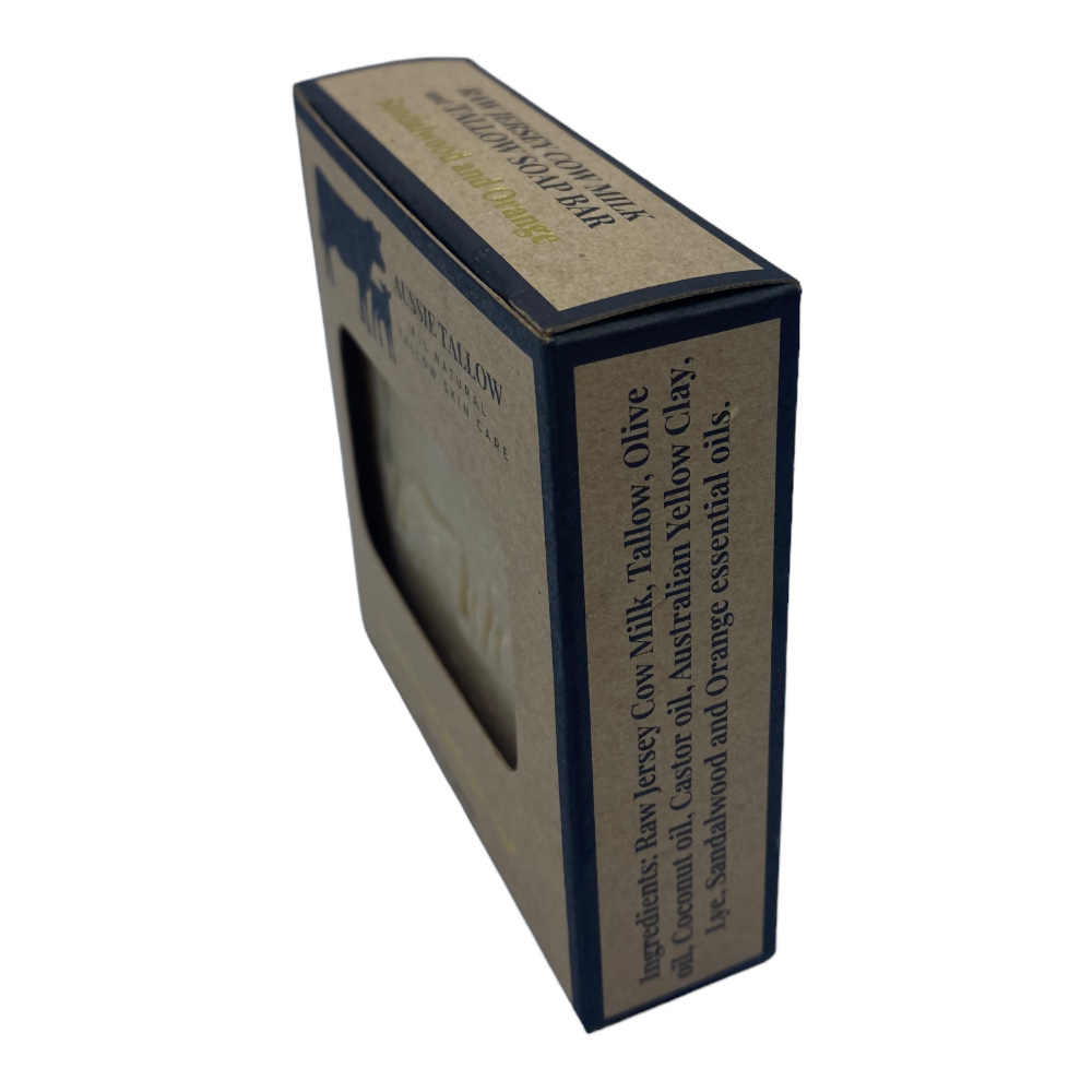 RAW MILK + TALLOW Soap Bar, Raw Cow Milk, Grass Fed Tallow, Old Fashioned