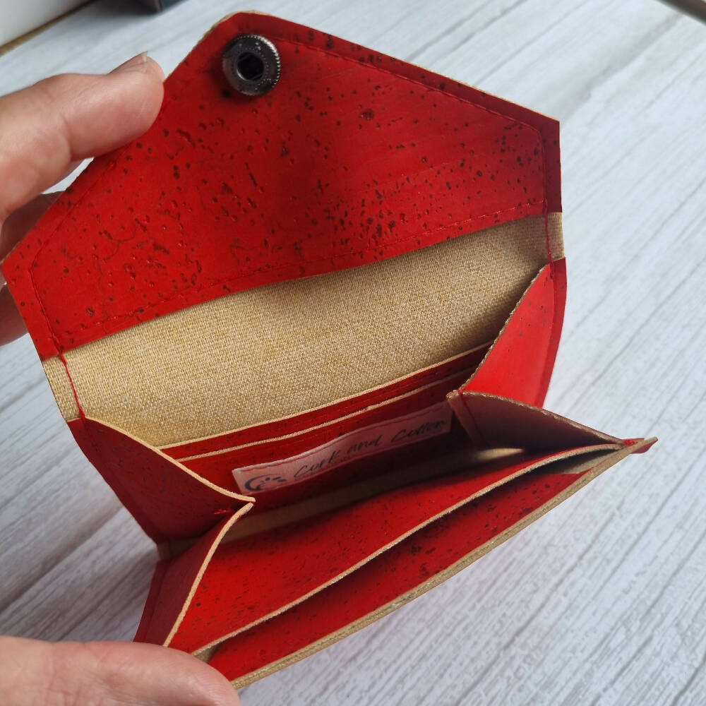 Mini Red Cork Wallet - Corkordion