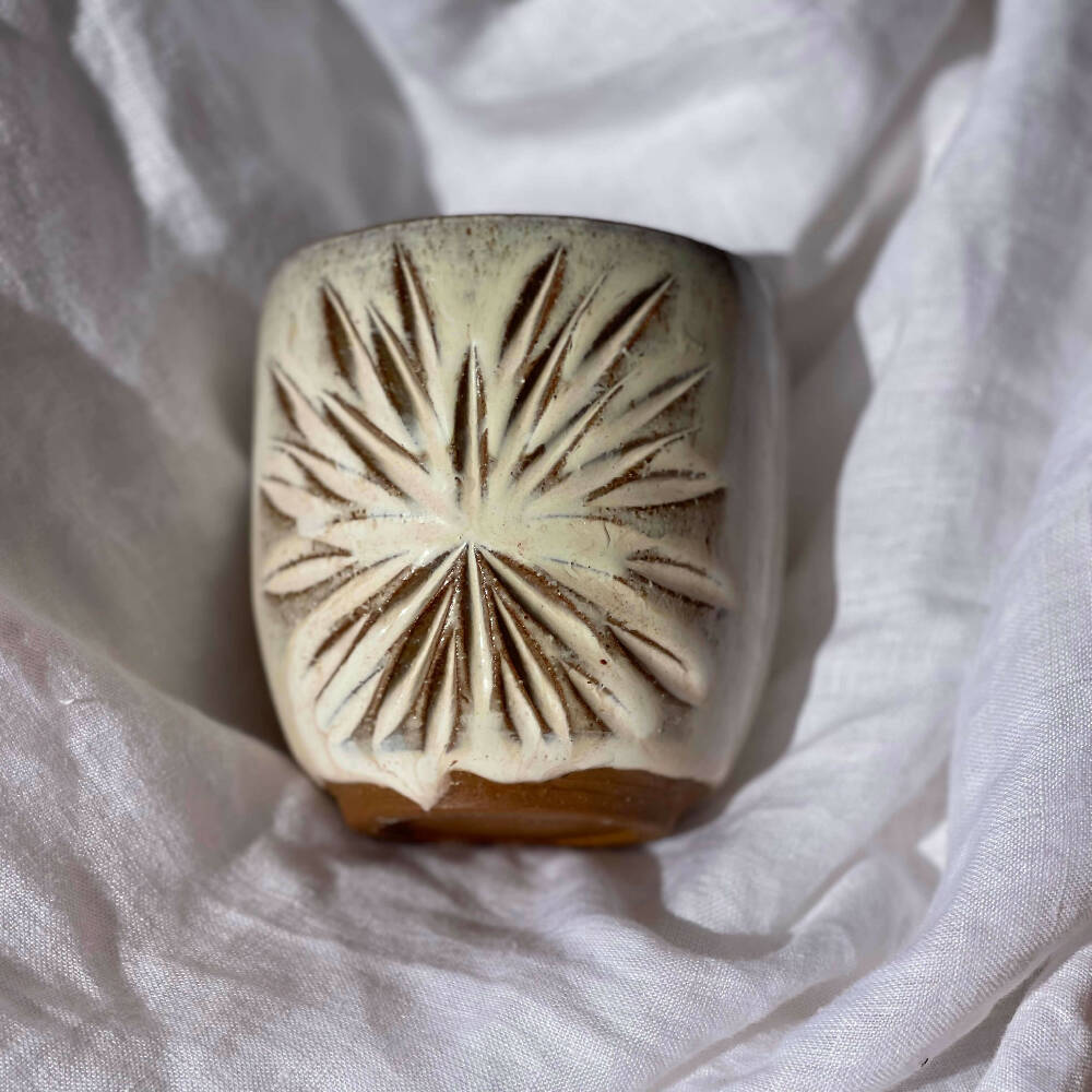 Australian Handmade Ceramic Tumbler/Mug: Starburst Design