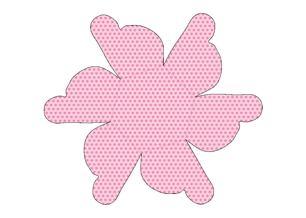 Box 77 swirl top flat box pink dots