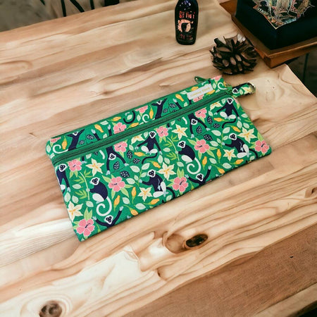 Jungle Themed Double Zippered Pencil Case