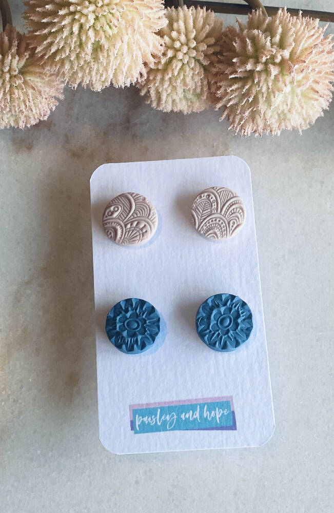 Polymer Clay Statement Stud Pack #1