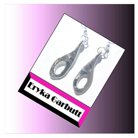 Dangle earrings. Silver with texture.