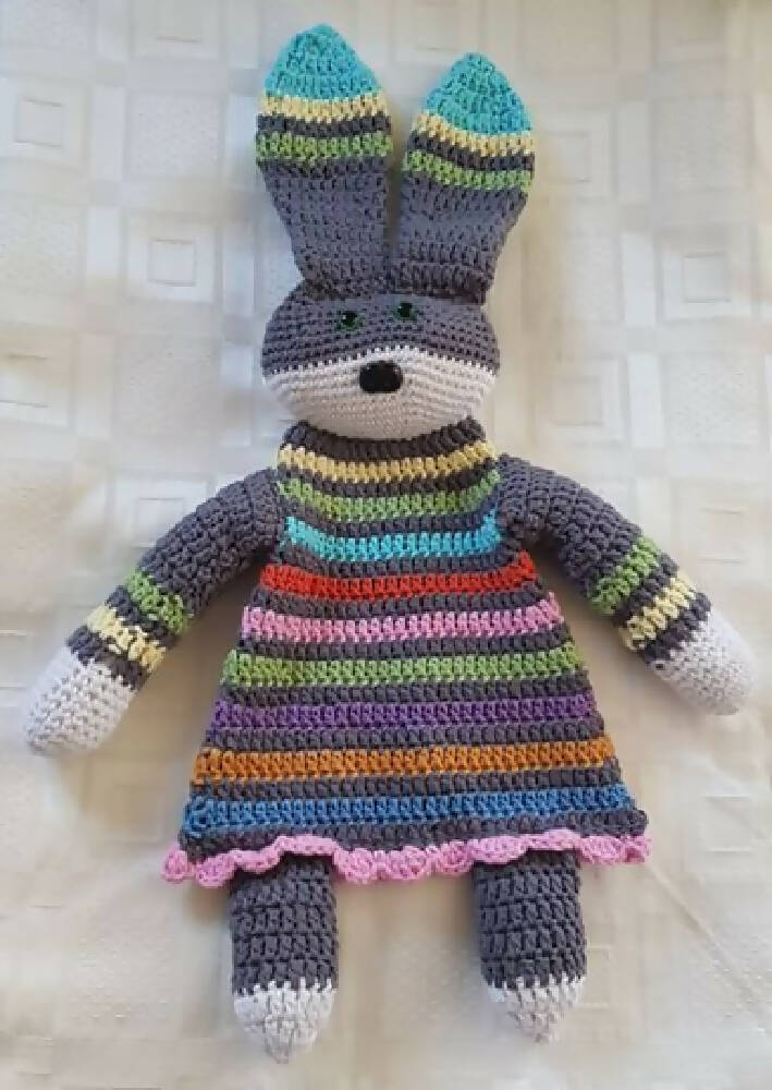Cotton Crocheted Rainbow Bunny