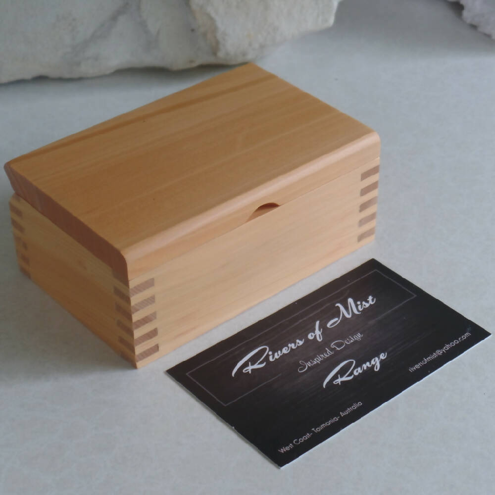 Small Wooden Trinket Box- Australian Timber- Tasmanian Huon Pine