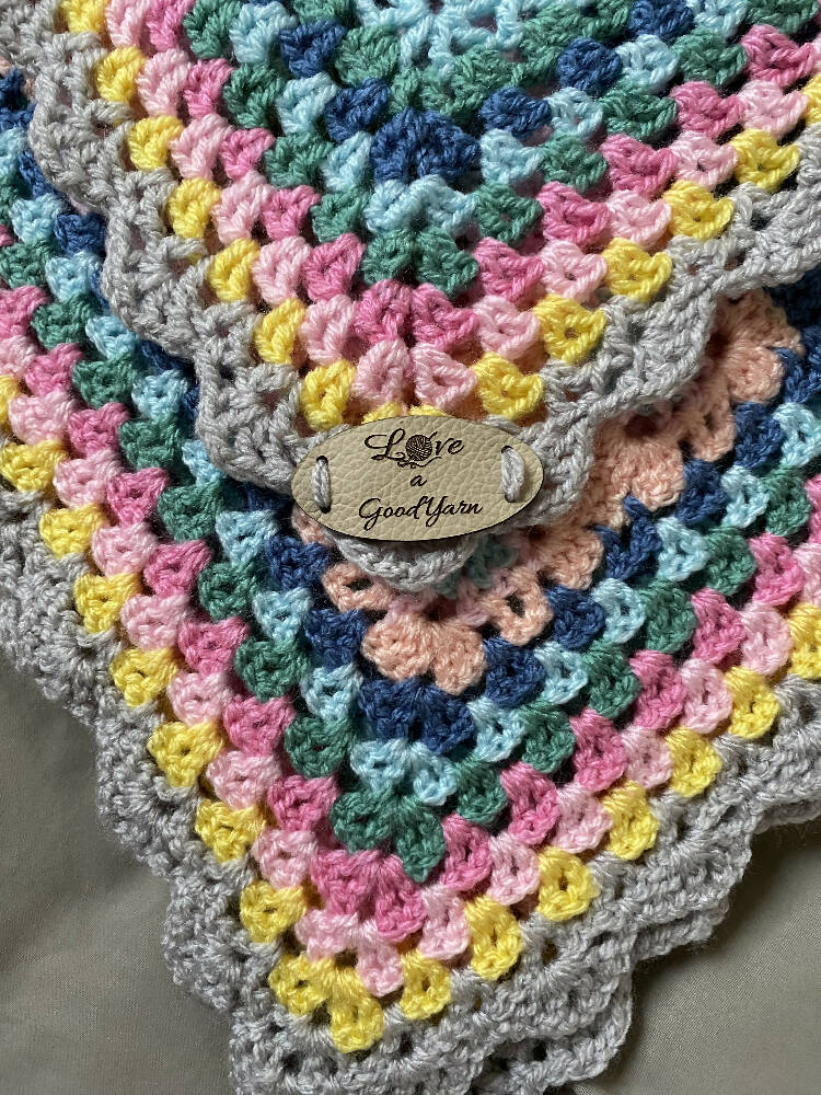 Vintage Style Hand made Crochet Blanket or Throw