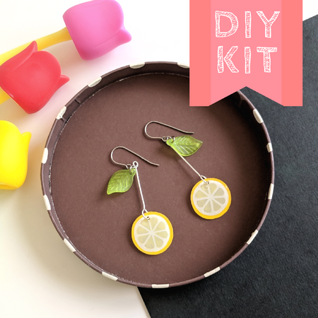 Make your own Lemon Slice Earrings - DIY Craft Kit & How to video