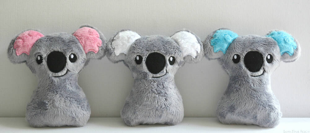 Baby Koala Rattle Grey and White