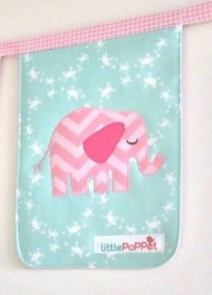 Personalised Name Bunting in Pink and Gold