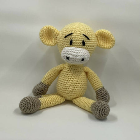 Crochet monkey toy, soft animal toy, baby gift