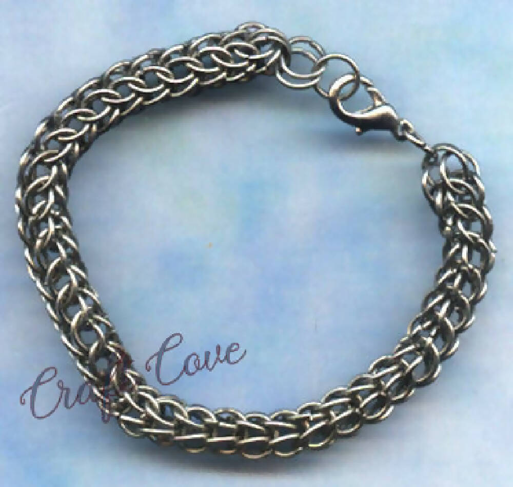 Bracelet Silver Chainmail in Persian weave