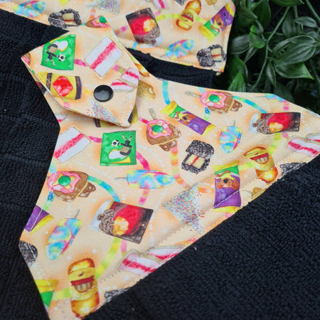 Hand Towel - Aussie Food Favourites - Cotton Fabric Hanging Clip Loop