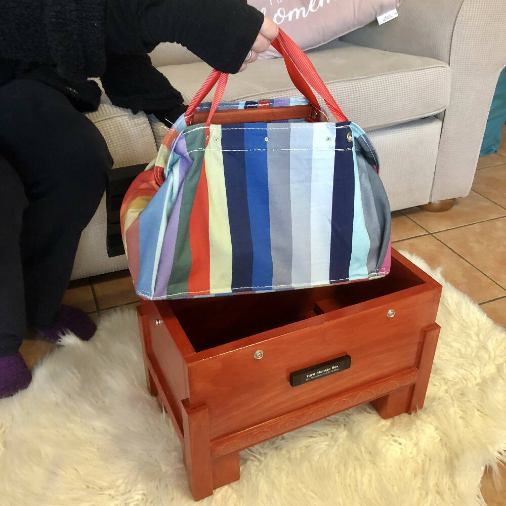 Yarn Storage Box, Orange Petals