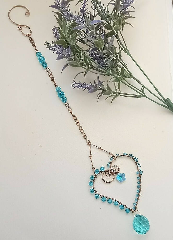 Assorted Wire-wrapped Heart Suncatchers