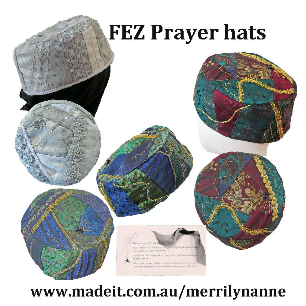 Middle Eastern Fez style hats, costume or religious. Adult.