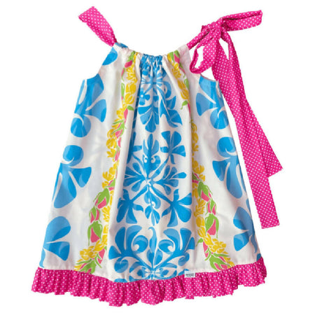 Girls Ruffle Trim Dress |Tropical Print | Size 4