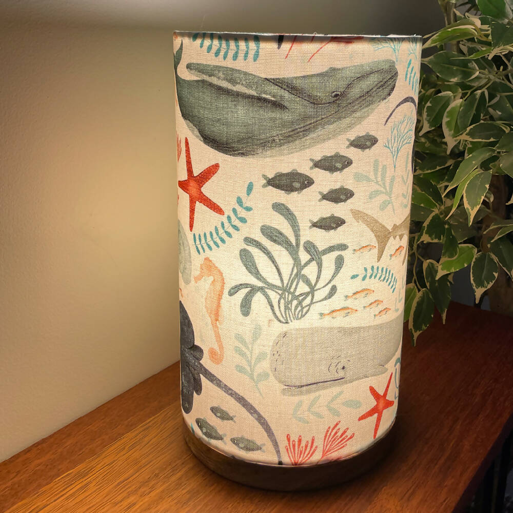 Handmade Cylinder Table Lamp - Oceanic