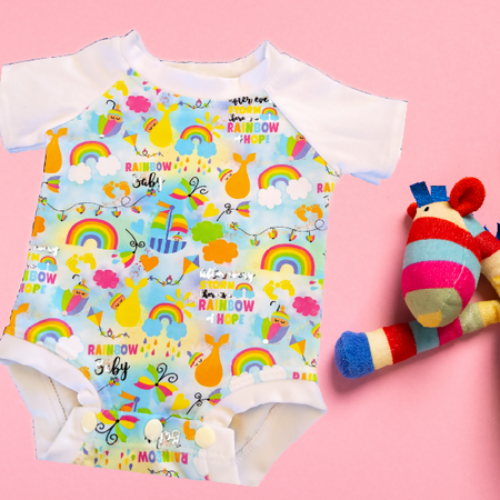 'Rainbow Baby' Onesie with White Contrast, sizes 0000,000