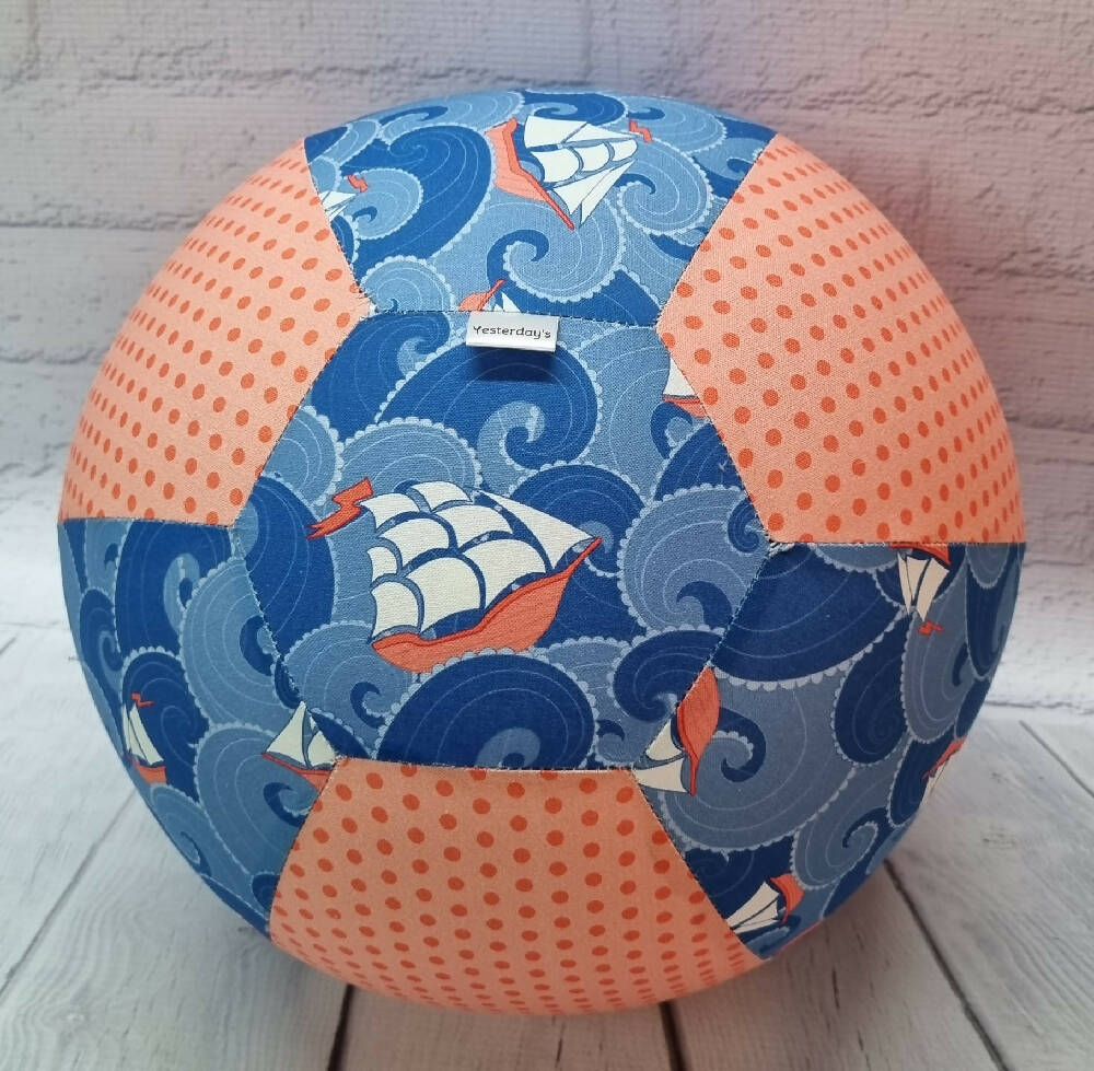 Balloon Ball: Ships Ahoy: Two tone: Blue, White, Coral