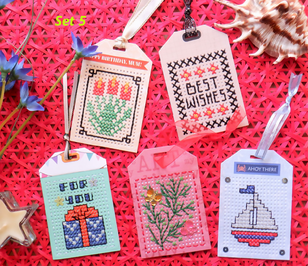 Assorted Cross Stitch Gift Tags Sets