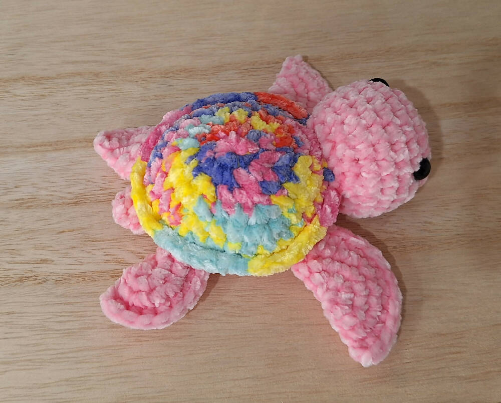 crocheted velvet sea turtle