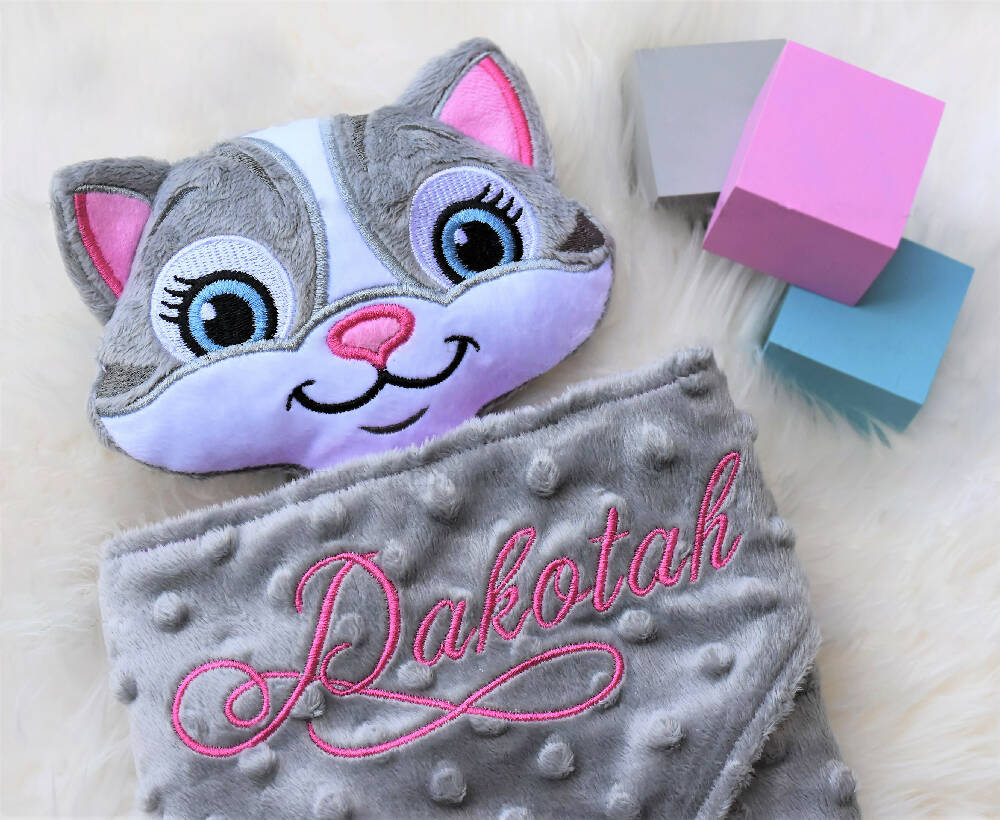 inspiredbyisabellarose-babycomforter-birthdetails-personliasedbabygift-kittycatlovey-handmadegift-babyshower-welcomebabygift-newbaby-Australia