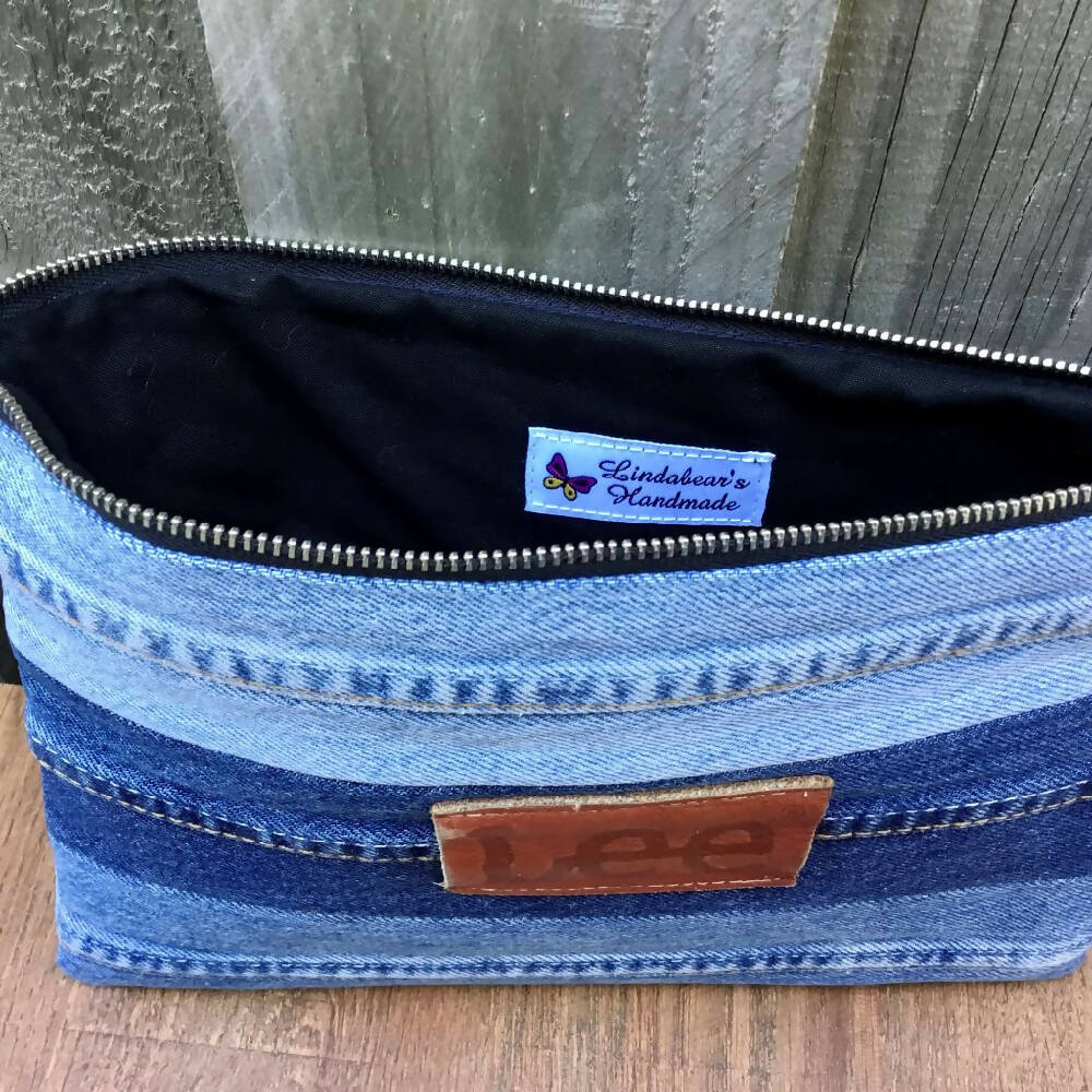Upcycled Denim Pencil Case – Lee Patch