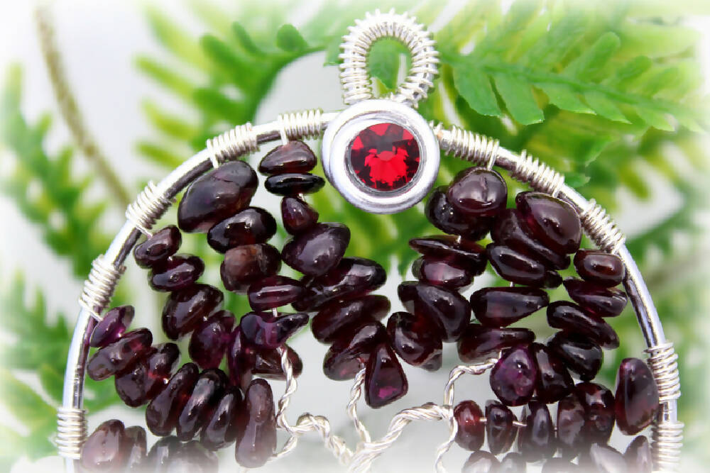 Tree of Life Birthstone January Garnet