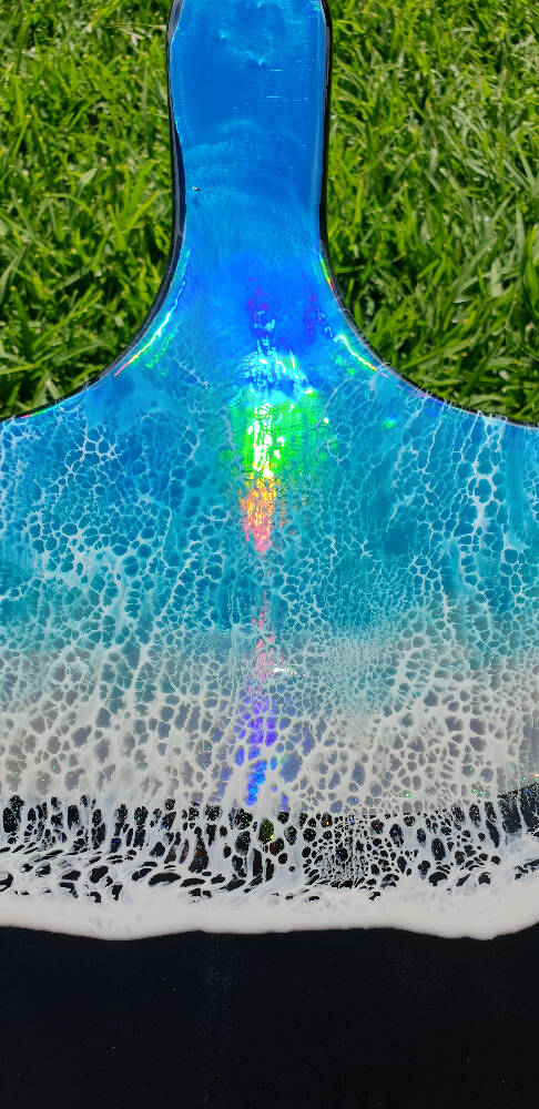 Holographic Resin Wave Serving Board