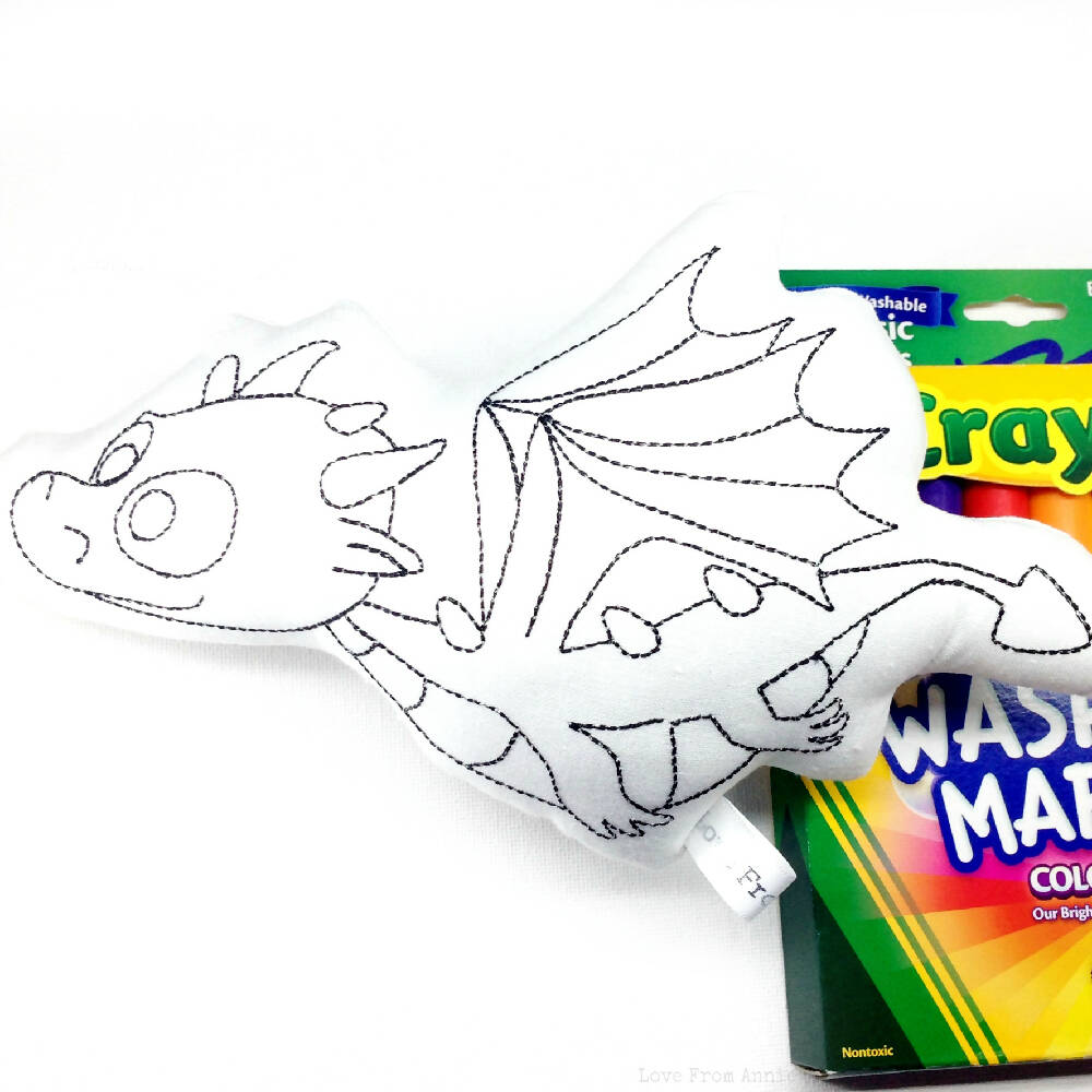 Colour In Knight and Dragon
