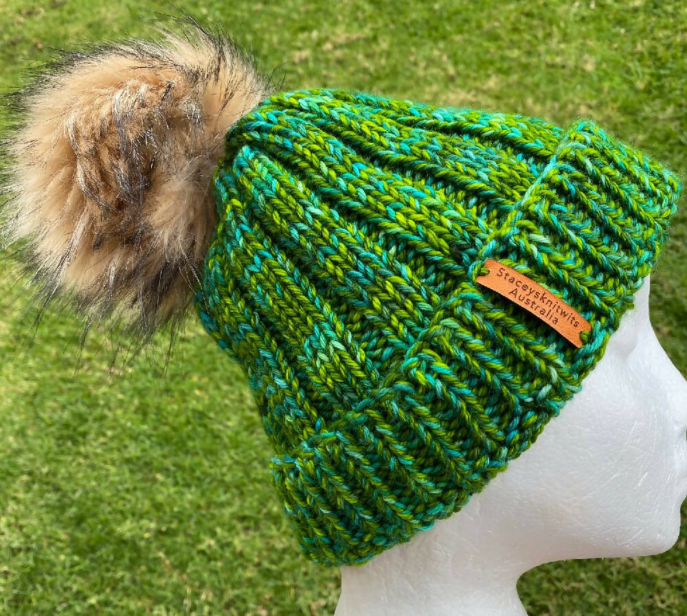 DOWNLOAD - Knitting Pattern - Beanie, Beginner Knitting Beanie Easy