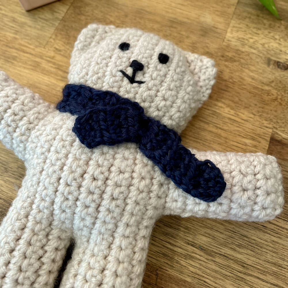 Beary Bear - Handmade Teddy with Mustard scarf