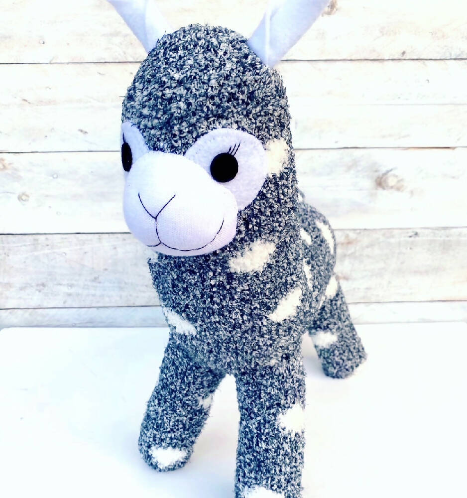 Angus the Sock Alpaca - READY TO SHIP soft toy