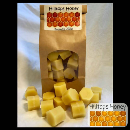 Beeswax mini hexagonal blocks - natural beeswax - 250g FREE SHIPPING