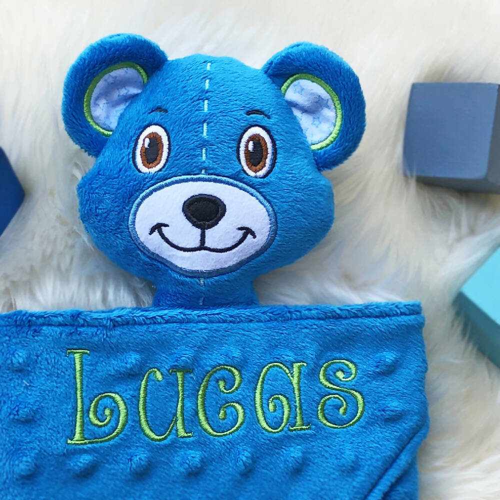 inspiredbyisabellarose-babycomforter-birthdetails-personliasedbabygift-teddybearlovey-handmadegift-babyshower-welcomebabygift-newbaby-Australia