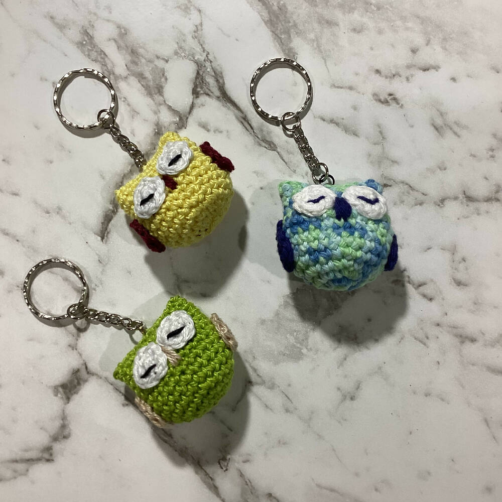 Crochet owl Keychain
