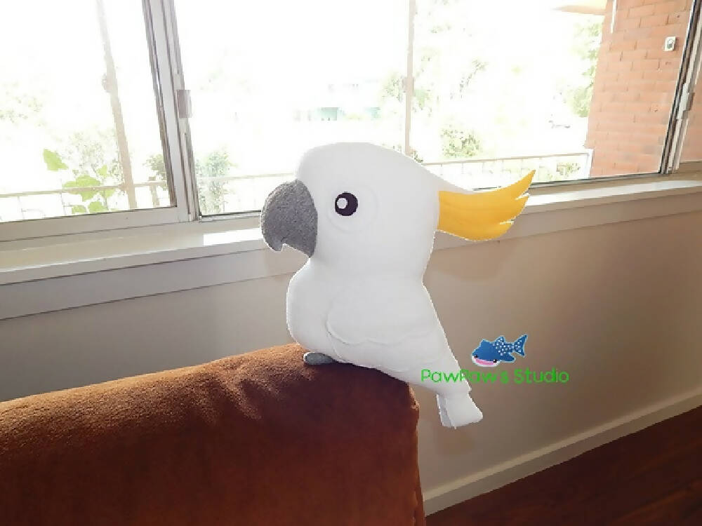 Cockatoo Plush / Soft Toy / Bird Softie / Bird Toy / Birthday Gift