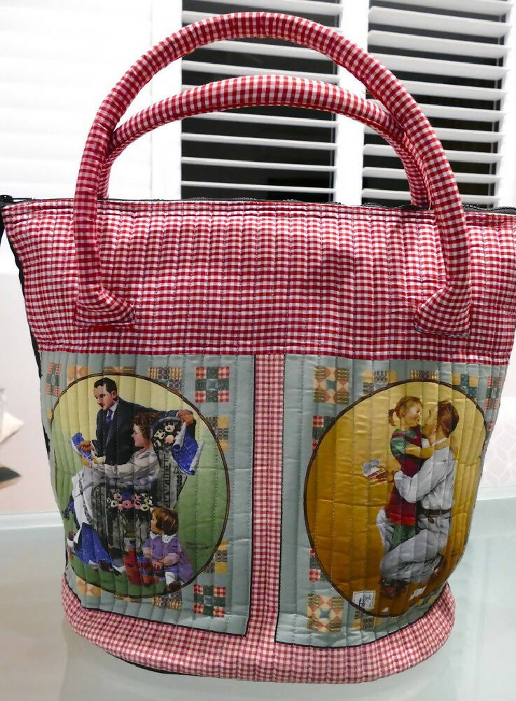 "A"-Quilted Bag - Travel or Multi purpose - 42 cm x 50cm