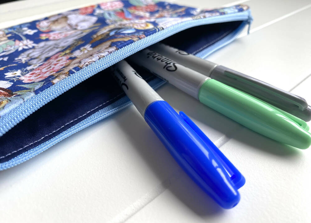 Australian animals pencil case blue