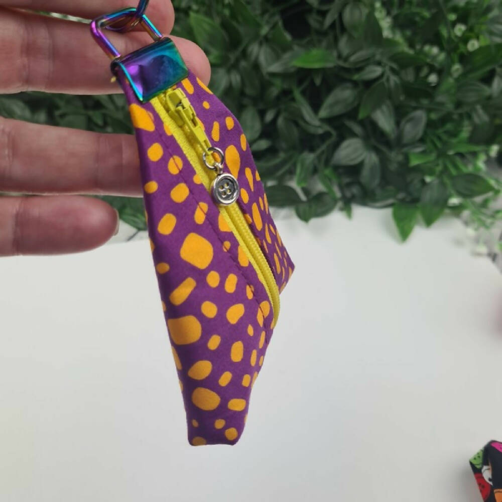 Keyfob Zippity Zip Bag Tag Fabric Hanging (32)