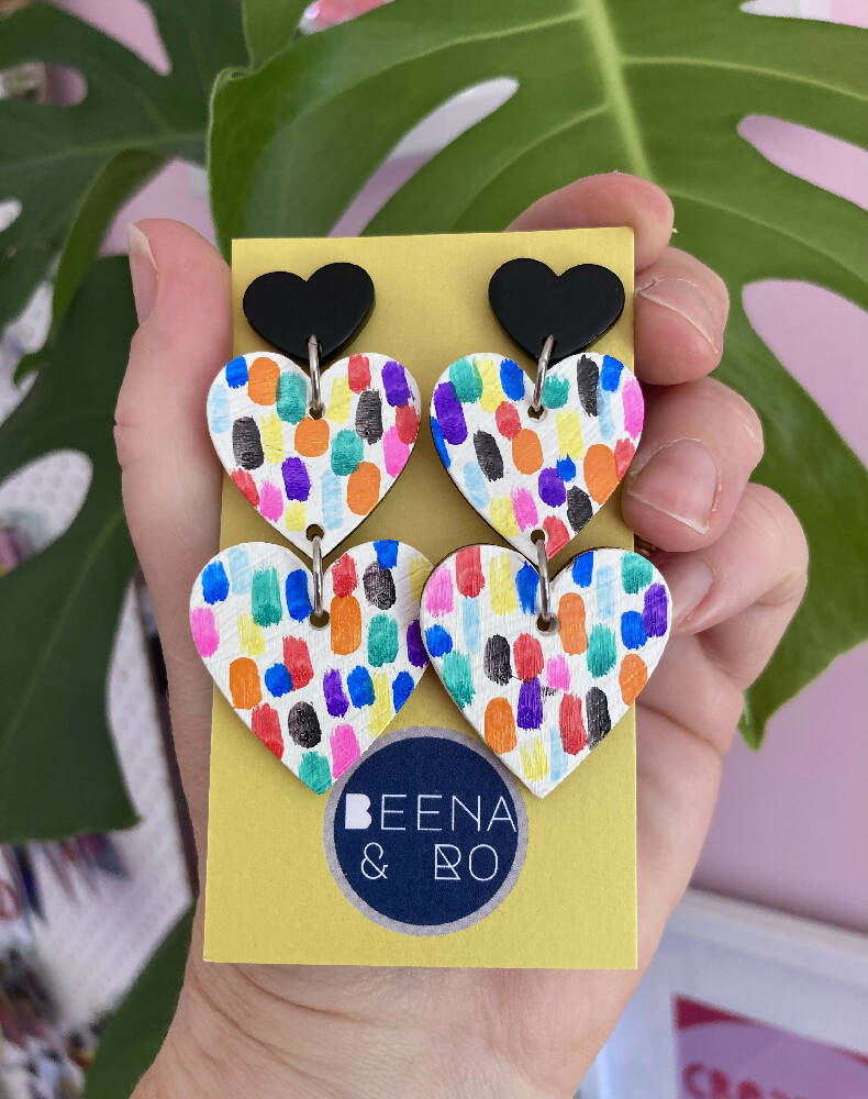Fiesta heart earrings