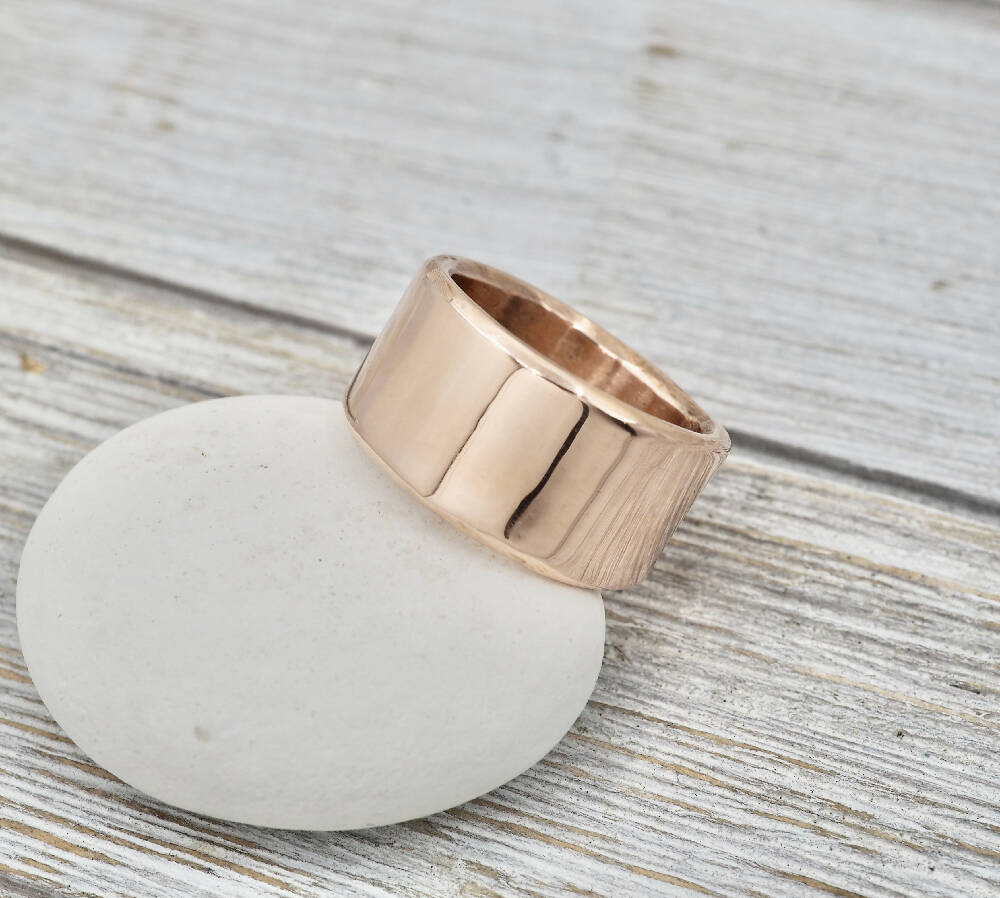 Wide copper ring | Chunky copper ring | Heavy copper ring | Handmade copper jewellery | Copper anniversary gift | Wedding Ring