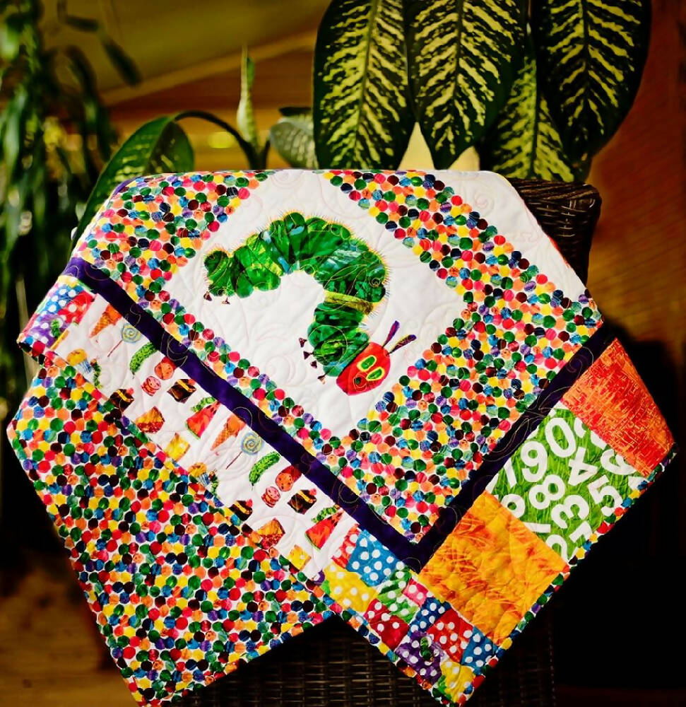 quilt handmade baby gift Australia - very hungry caterpillar