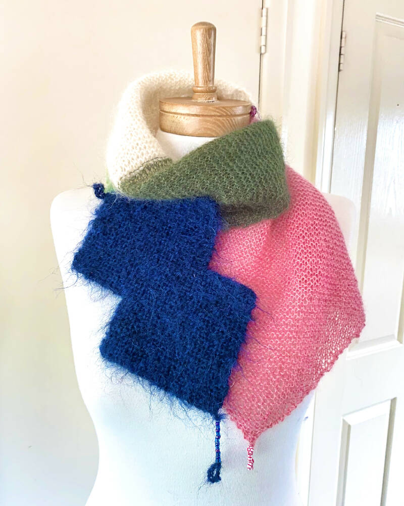kidsilk mohair scarf diamond irregular 9