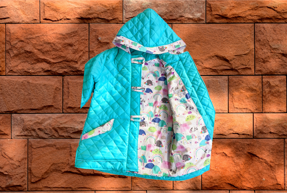 Aqua Duffle Coat w Abstract rocks Open_InPixio_InPixio_N_InPixio_BX