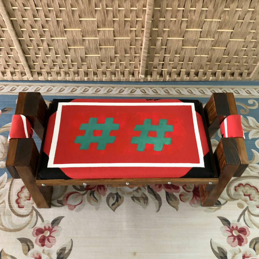 Wellness Stool 4 - Wooden Yoga Meditation Stool handmade