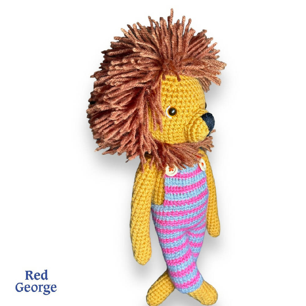 Red George of Kensington crochet lion