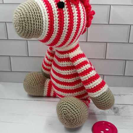 Crochet Zebra Amigurumi Zebra plushie Zebra toy Zoo animal Gift Baby Shower