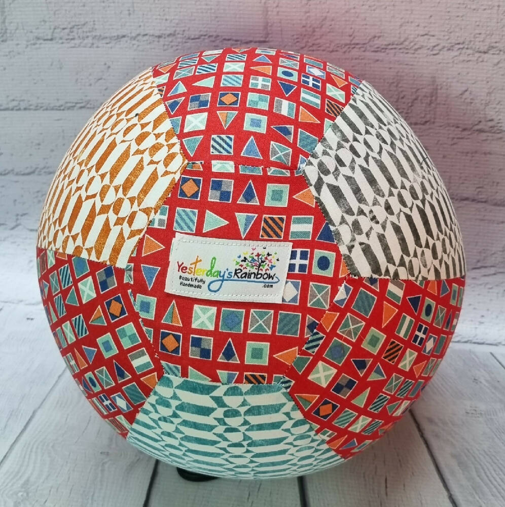 Balloon Ball: Fly your Flags on Red with Various print: Tri colour