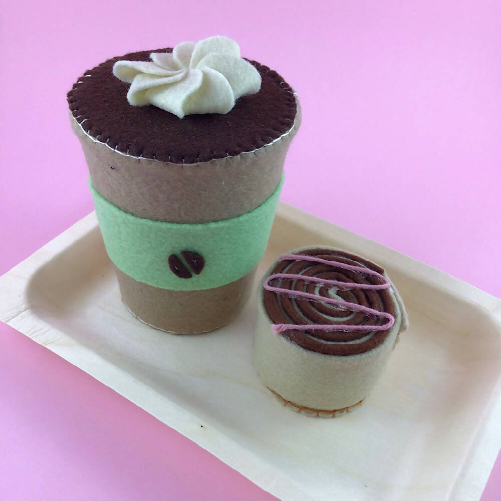 Felt Food Hot Chocolate/Cake Takeaway